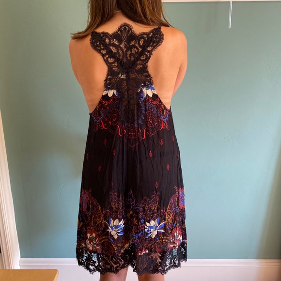 Free People Intimately Black Lace Slip Dress - Picture 3 of 5